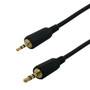 1.5ft Premium  2.5mm Male To 3.5mm Male Cable 24AWG FT4 - Black (FN-25M-35M-01.5)