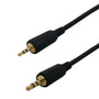 6ft Premium Phantom Cables 2.5mm Male To 3.5mm Male Cable 24AWG FT4 - Black ( Fleet Network )