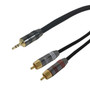 15ft Premium  35mm Male to 2 x RCA Male Audio Cable FN-35MM-RCA-15