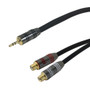 6ft Premium  3.5mm Male to 2 x RCA Female Audio Cable (FN-35MM-RCAF-06)