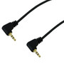 1ft 2.5mm Stereo Male Right Angle to Male Right Angle 28AWG FT4 - Black (FN-AUD-180-01)