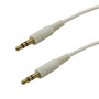 2ft 3.5mm stereo male to male 28AWG FT4  - White ( Fleet Network )