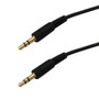 6ft 3.5mm stereo male to male 28AWG FT4  - Black (FN-AUD-220-06)