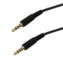 1ft 3.5mm 4C male to male 28AWG FT4  - Black ( Fleet Network )