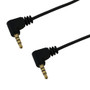 1ft 3.5mm 4C right angle male to right angle male 28AWG FT4  - Black (FN-AUD-280-01)