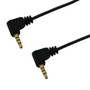 1ft 3.5mm 4C right angle male to right angle male 28AWG FT4  - Black ( Fleet Network )