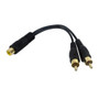 6 inch RCA Female to 2 x RCA Male Y - Splitter Audio Cable (FN-AUD-932-6IN)