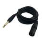 25ft XLR 3-pin Male to 1/4 Inch TS Male Unbalanced Cable - Black (FN-PAU-320-25)