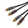 1.5ft Premium Phantom Cables Dual Channel RCA Male to Male Audio Cable ( Fleet Network )