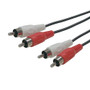 25ft Molded Dual Channel RCA Male to Male Audio Cable (FN-RCA2E-25)