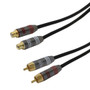 1.5ft Premium  Dual Channel RCA Male to Female Audio Cable (FN-RCA2MF-01.5)