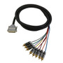 10ft Premium Phantom DB25 Male to 8xRCA Male 8-channel Snake cable (THX pinout) (FN-S8-25-RCA-10)