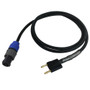 3ft Premium  2-Pole speakON to Dual Banana Clip Speaker Cable 14AWG FT4 (FN-SP-N1B2C-03)