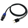 100ft Premium  2-Pole speakON to Dual Banana Clip Speaker Cable 14AWG FT4 FN-SP-N1B2C-100