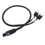 125ft Premium  4-Pole Speakon to 2 x Dual Banana Clip Speaker Cable 14AWG FT4 (FN-SP-Q1B4C-125)