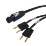 35ft Premium Phantom Cables 4-Pole SpeakON to 2x Dual Banana Clip Speaker Cable 12AWG FT4 ( Fleet Network )