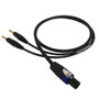 3ft Premium Phantom Cables 4-Pole speakON to 2x 1/4 inch TS Speaker Cable 14AWG FT4 ( Fleet Network )