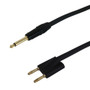 3ft Premium  1/4 inch TS to Dual Banana Clip Speaker Cable 14AWG FT4 (FN-SP-T1B2C-03)