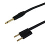 6ft Premium  1/4 inch TS to Dual Banana Clip Speaker Cable 14AWG FT4 (FN-SP-T1B2C-06)