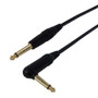 10ft Premium TS Mono Male to TS Mono Right Angle Male Instrument/Guitar Cable (FN-TS1R-10)