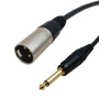 1.5ft Premium XLR Male to TS Male Cable ( Fleet Network )