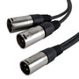 1ft Premium XLR Male to 2x XLR Male Balanced Splitter Cable (FN-XLR-MMM-01)