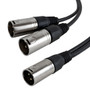 3ft Premium XLR Male to 2x XLR Male Balanced Splitter Cable ( Fleet Network )