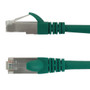 1ft RJ45 Cat6 Stranded Shielded 26AWG Molded Patch Cable CMR - Green (FN-CAT6SM-01GN)