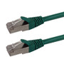 1ft RJ45 Cat6 Stranded Shielded 26AWG Molded Patch Cable CMR - Green (FN-CAT6SM-01GN)