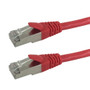 1ft RJ45 Cat6 Stranded Shielded 26AWG Molded Patch Cable CMR - Red ( Fleet Network )