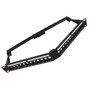 24-port Angled Keystone Patch Panel 19 Rackmount 1U with Cable Manager - Unloaded FN-PP-24KAU-1U
