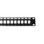 24-port Keystone Patch Panel 19 Rackmount 1U - Unloaded FN-PP-24KS-1U