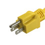 6ft 5-15P to Duplex Junction Box with Built-in GFCI - 12AWG SJTW -Yellow (FN-PG-010-06)