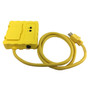 6ft 5-15P to Duplex Junction Box with Built-in GFCI - 12AWG SJTW -Yellow FN-PG-010-06