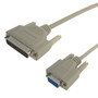 6ft DB9 Female to DB25 Male Serial Cable - AT-Modem (FN-SR-120-06BK)