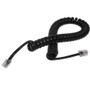 25ft RJ9 4P4C curly cord, cross-wired - Black (FN-PH-131-25BK)