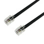 5ft RJ11 Modular Telephone Cable Cross-Wired 6P4C - Black (FN-PH-200-05BK)