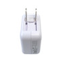 USB A female to AC (110V) 2-port SMART Wall Charger (5V/2.4A) - White ( Fleet Network )
