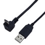 1ft USB 2.0 A Straight Male to Micro-B Up Angle Cable - Black ( Fleet Network )