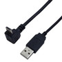 3ft USB 2.0 A Straight Male to Micro-B Up Angle Cable - Black ( Fleet Network )