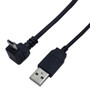 1ft USB 2.0 A Straight Male to Micro-B Down Angle Cable - Black ( Fleet Network )
