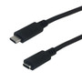 1.5ft USB 3.1 Type-C Male to Type-C Female Cable 10G 3A - Black (FN-USB-317-01.5)