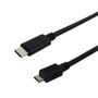 1.5ft USB 2.0 Type-C male to Micro-B male cable 480Mpbs 3A - Black (FN-USB-350-01.5)