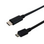 3ft USB 2.0 Type-C male to Micro-B male cable 480Mpbs 3A - Black ( Fleet Network )