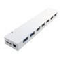7-Port USB 3.0 Hub (2x USB 3.0, 5x USB 2.0 + Charger) - White ( Fleet Network )