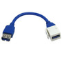 6 inch USB 3.0 F/F keystone wall plate insert - White ( Fleet Network )