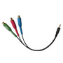 6 inch 3.5mm 4C Male to 3x RCA Female Cable (Component Samsung Dongle) ( Fleet Network )