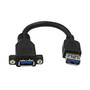6 inch USB 3.0 A Female to A Female Adapter with Screw Holes ( Fleet Network )