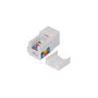 RJ12 Cat3 Slim Profile Jack, 110 Punch-Down - White (FN-JK-C3P-WH)