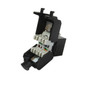 RJ45 CAT6A Slim Profile 180 Degree Jack 110 Punch-Down Style or Tool-Less - Black FN-JK-C6A-BK